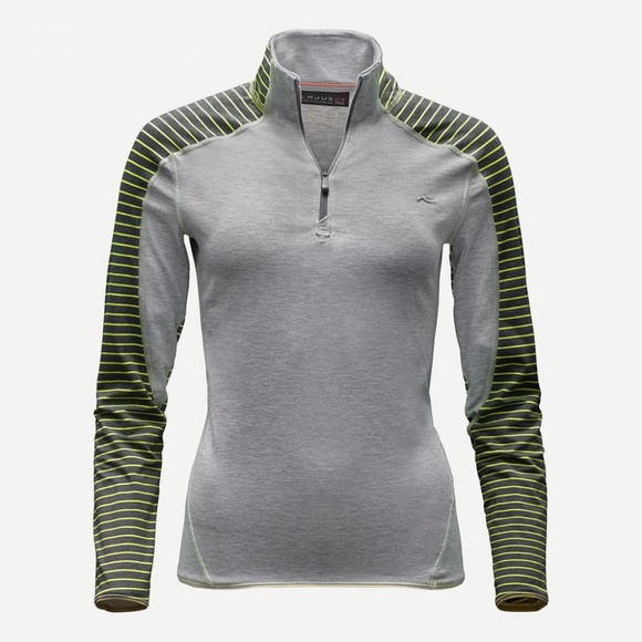 KJUS  Women's Trace Half Zip in Grey Lime - Picture 1 of 3